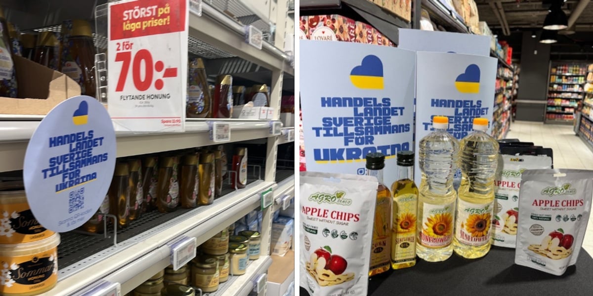 Handelslandet Sverige tillsammans f&ouml;r Ukraina i butik