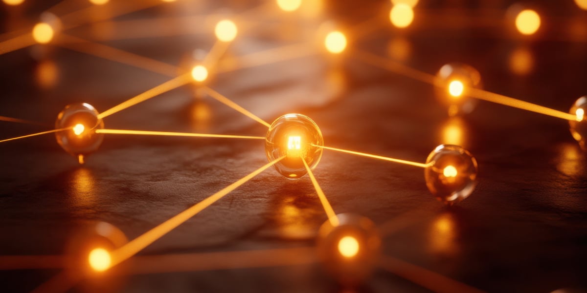 En grupp gula lampor som är placerade på ett bord.