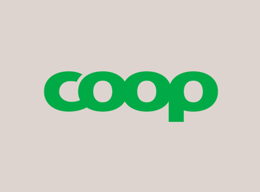 En grön logotyp med ordet coop på.