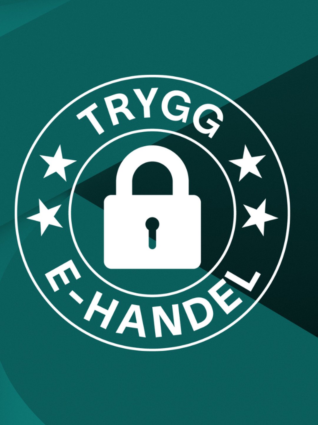 En grön och vit logotyp med ett lås på.