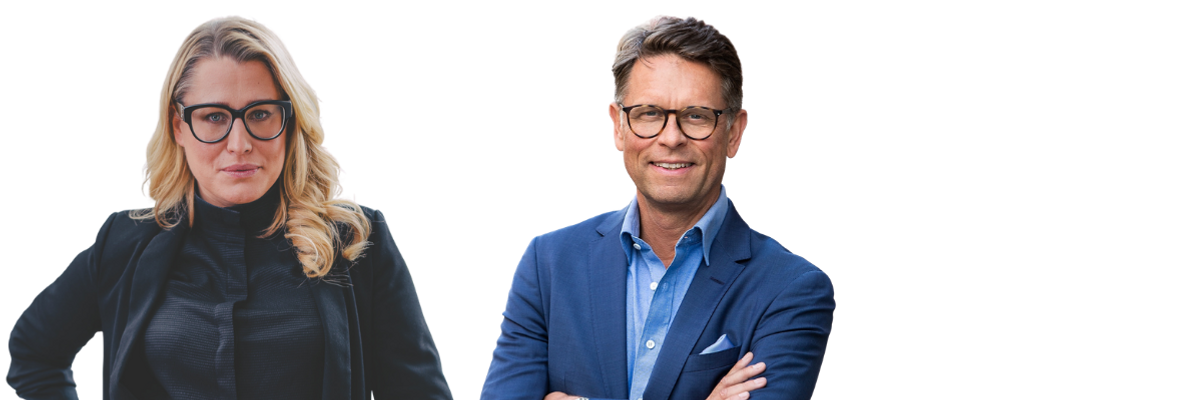 En man och en kvinna som står bredvid varandra.