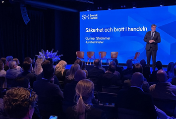 Handelns brottsutsatthet väckte stort intresse på Svensk Handels årsstämma