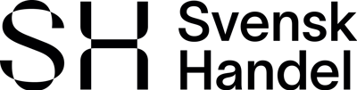 Svensk Handel logotype liggande svart mot transparent bakgrund - RGB