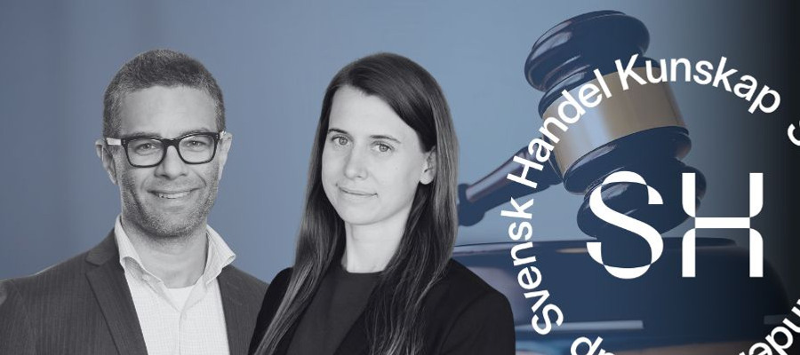 En man och en kvinna som st&aring;r bredvid varandra.