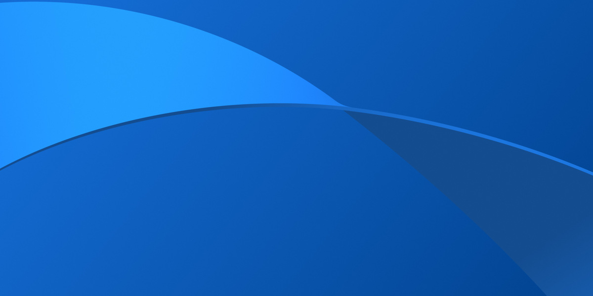 En blå abstrakt bakgrund med böjda linjer.