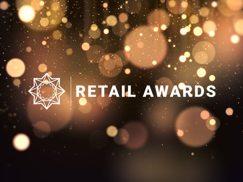 En suddig bild av orden retail awards.