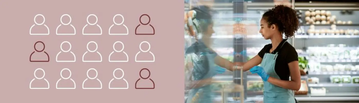 Var femte ungdom arbetar inom handeln