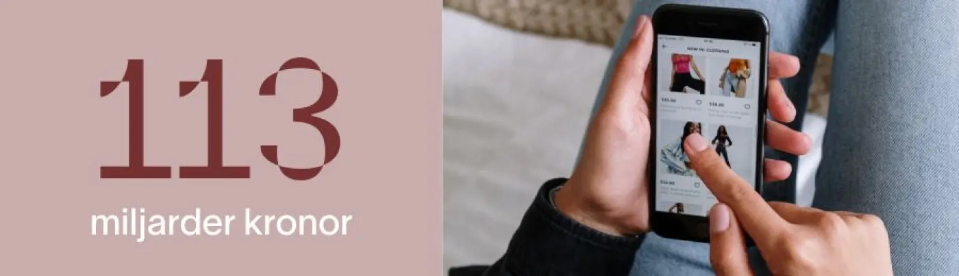 E-handeln omsatte 113 miljarder 2022